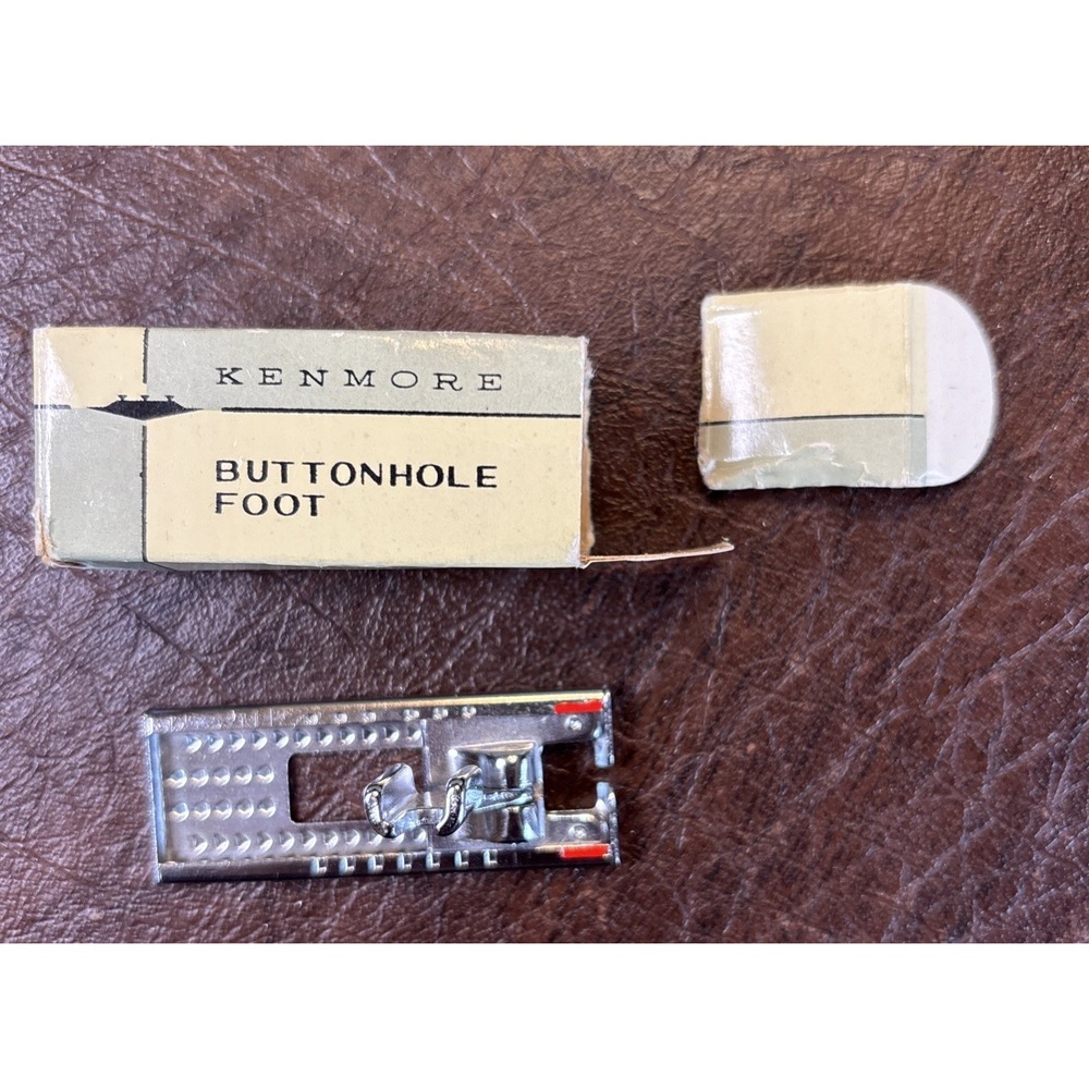 Sears Roebuck Co. Kenmore Buttonhole Metal Presser Foot 60854 Japan V intage